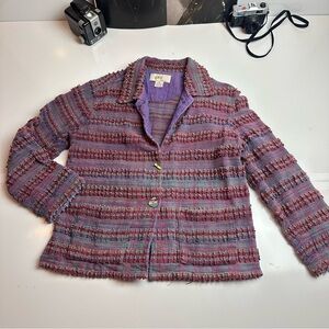 ANU Chic Multicolor Tweed Blazer